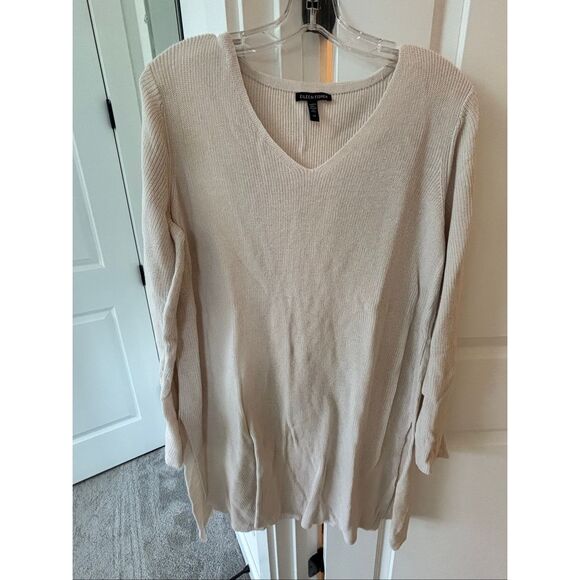 NWOT Eileen Fisher Organic Cotton Chenille V-Neck Top, XS $298 F42 - Picture 5 of 12